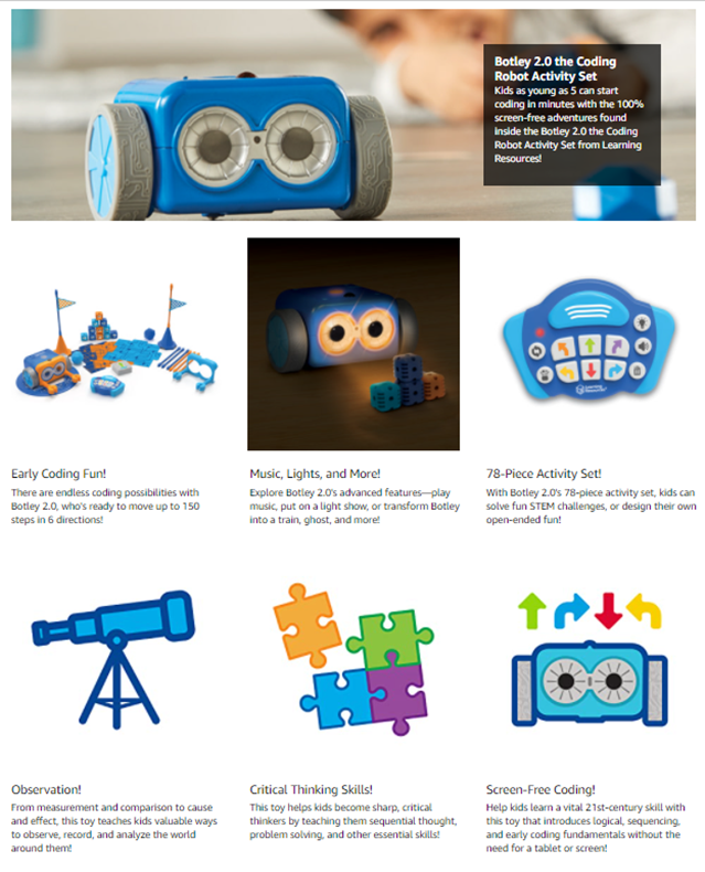 Learning Resources Botley 2.0 the Coding Robot Activity Set- 78